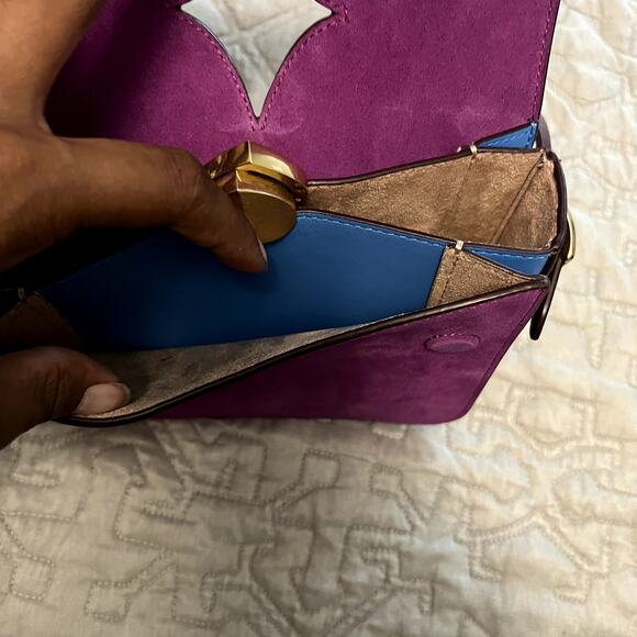 Kate Spade Purple Mystery Adjustable Strap Suede Small Crossbody Handbag NWT